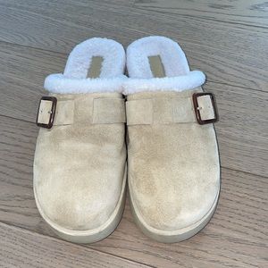 Vince Griff Shearling Clog Mules